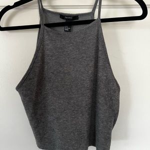 Women’s grey crop top. Size large, fits true to size.